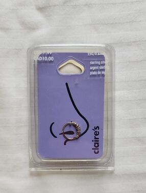 Claire's Nose Ring Sterling Silver 22G/0.6mm
